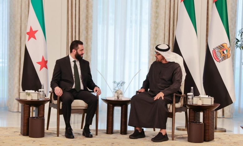 الرئيس الشرع يشيد بموقف الإمارات الداعم لسوريا 1 الرئيس الشرع يشيد بموقف الإمارات