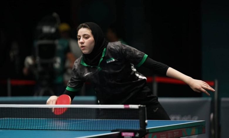 هند ظاظا تتأهل إلى نهائي كرة الطاولة